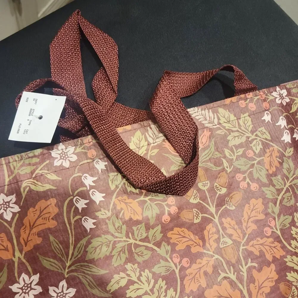 Fall brown leafes Women's reusable Bag